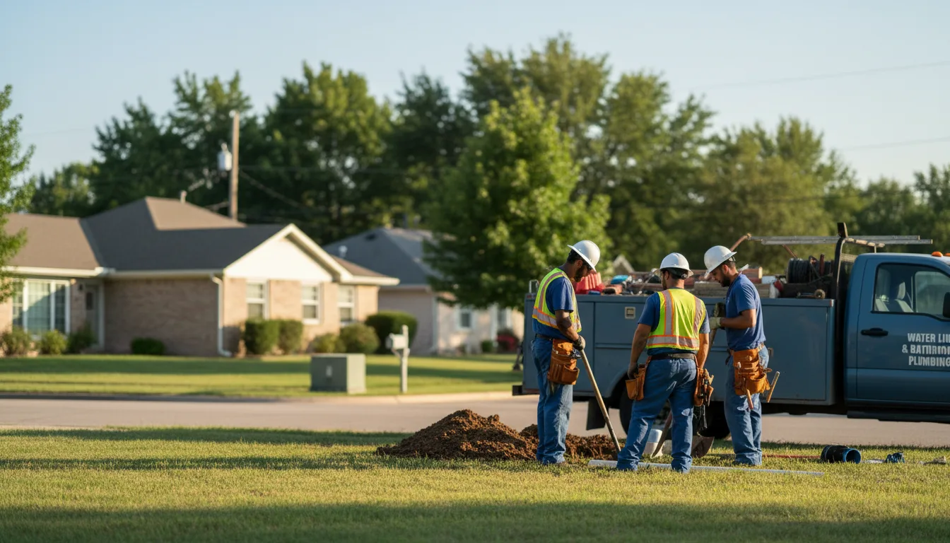Residential water line and bathroom plumbing service in Throckmorton, TX